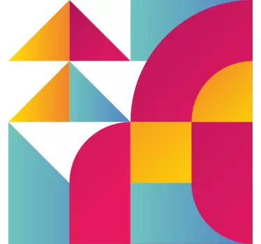Carta adesiva per mobili quadrati colorati geometrici - TenStickers