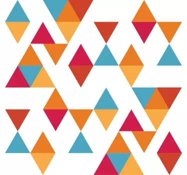 Adesivo geometrico triangoli geometrici colorati - TenStickers