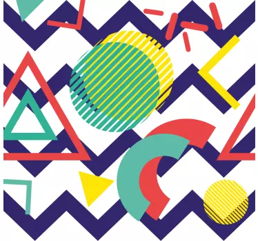Adesivo geometrico modello colorato - TenStickers