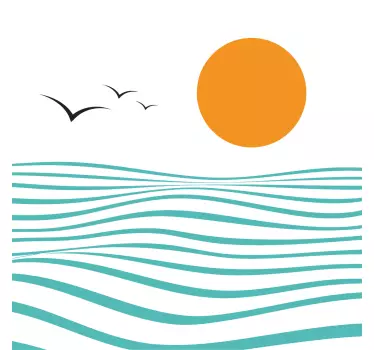 Adesivo arte Astratto di mare - TenStickers