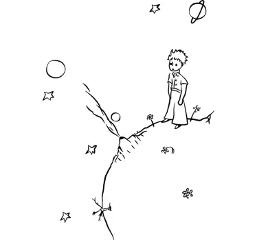 Adesivo bambini disegno Piccolo Principe - TenStickers