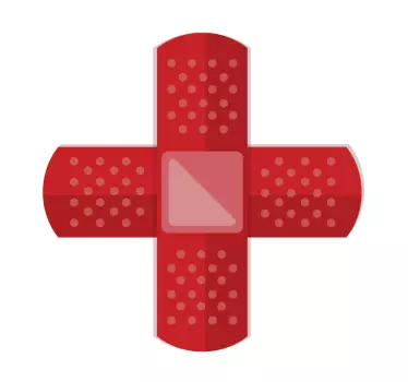 Sticker decorativo icona croce rossa - TenStickers