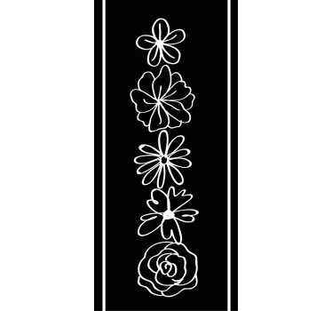 Adesivo per box doccia design floreale - TenStickers