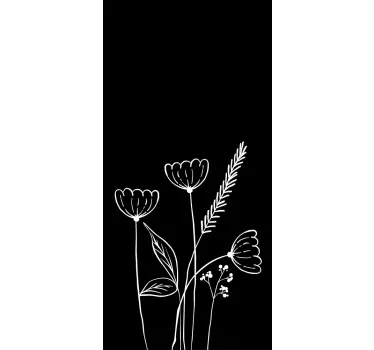 Adesivo per box doccia decorazione floreale - TenStickers