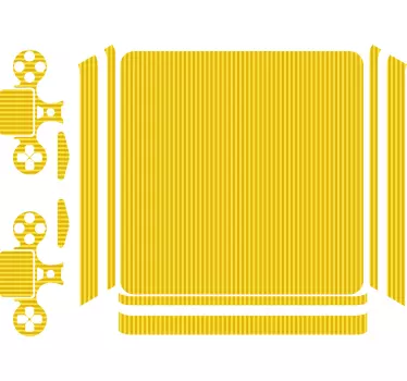 Adesivo ps4 copertura rigata gialla - TenStickers