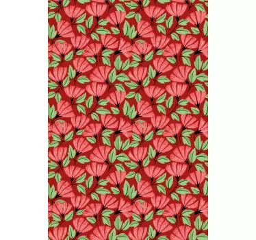Carta adesiva per mobili sovrapposizione floreale - TenStickers