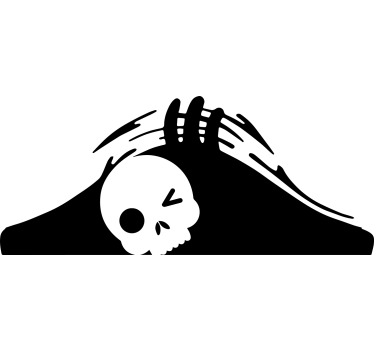 Adesivo per auto onda di teschi inquietanti - TenStickers