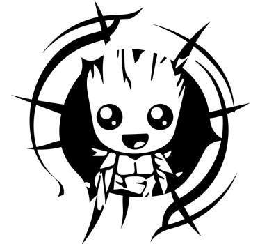Adesivo per auto personaggio albero carino - TenStickers