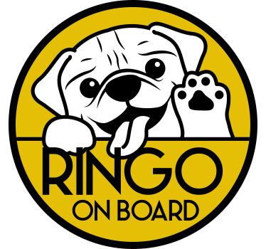 Adesivo per auto emblema personalizzato cucciolo - TenStickers