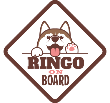 Adesivo per auto avviso personalizzabile per animali - TenStickers
