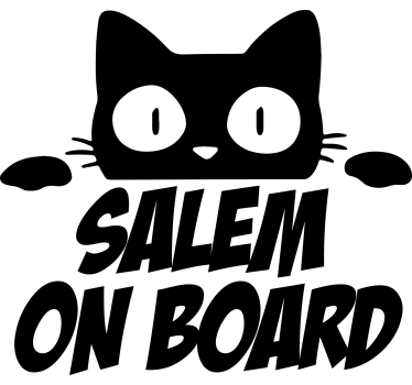 Adesivo per auto umorismo faccia di gatto - TenStickers