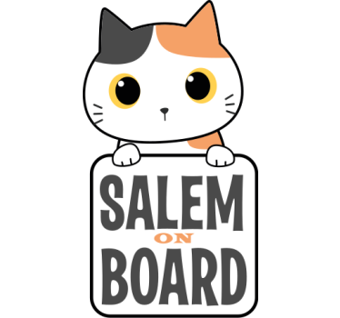 Adesivo per auto cartello gatto carino - TenStickers