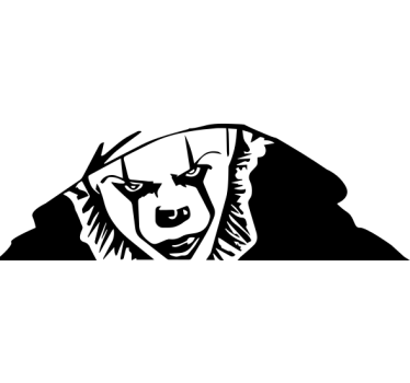 Adesivo per auto figura di clown inquietante - TenStickers
