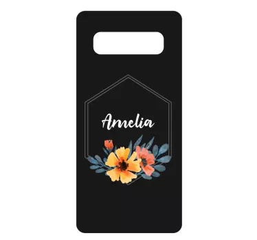 Adesivo samsung personalizzazione floreale - TenStickers