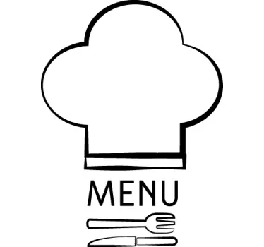 Adesivo cucina logo menu - TenStickers