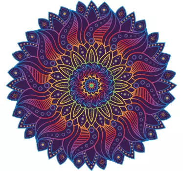 Adesivo geometrico mandala floreale radioso - TenStickers