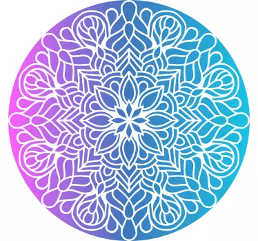 Adesivo geometrico motivo circolare vibrante - TenStickers