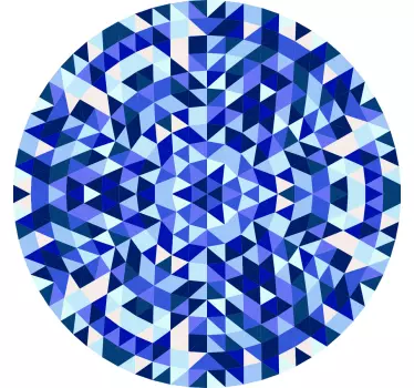 Adesivo geometrico motivo blu circolare - TenStickers
