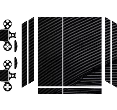 Adesivo Ps4 elegante texture nera - TenStickers