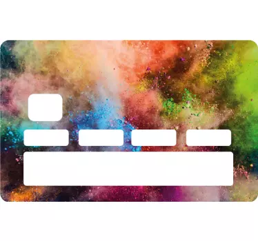 Adesivo per carta di credito Schizzi multicolori screziati - TenStickers