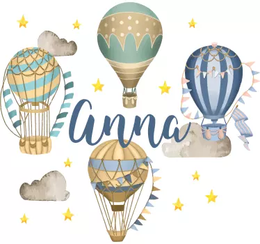 Adesivo neonato palloni volanti - TenStickers