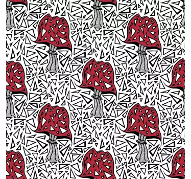 Carta adesiva per mobili forme geometriche rosse - TenStickers
