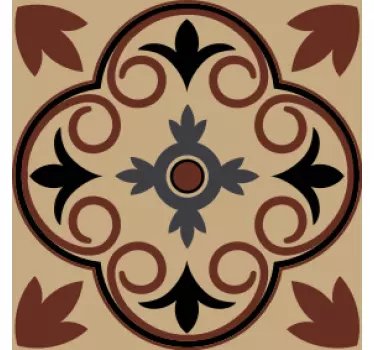 Adesivo per piastrelle motivo intricato e ornato - TenStickers