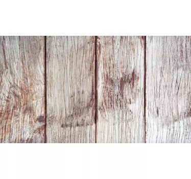 Adesivo murale rugby assi di legno grigio - TenStickers