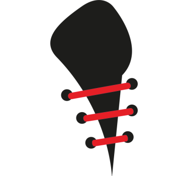 Adesivo murale effetto lacci scarpa - TenStickers