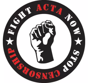 Skin adesiva fight ACTA now - TenStickers