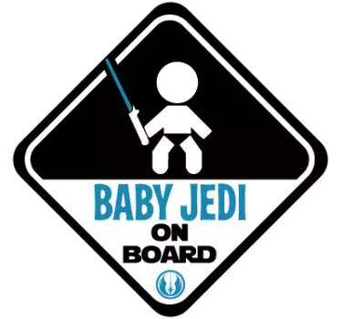 Sticker baby jedi on board - TenStickers