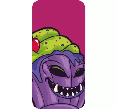 Adesivo Samsung personaggio cupcake sorridente - TenStickers