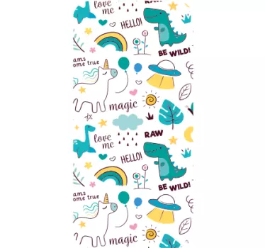 Adesivo Samsung creature fantastiche e giocose - TenStickers
