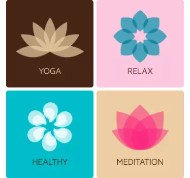 Sticker decorativo illustrazioni meditazione - TenStickers