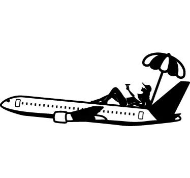 Sticker decorativo aereo turistico - TenStickers