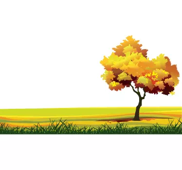 Adesivo murale paesaggio autunnale - TenStickers