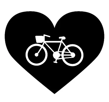Sticker decorativo amo le biciclette - TenStickers