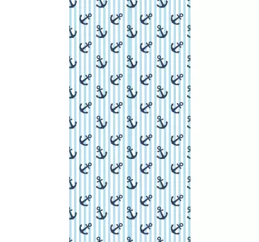 Adesivo per box doccia stile ancora nautica - TenStickers