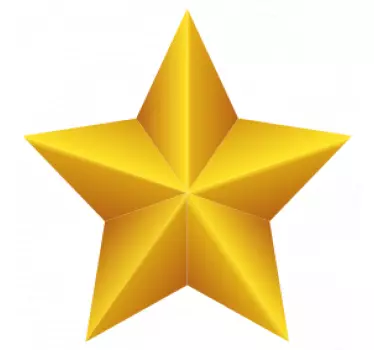 Adesivo per piastrella Piastrella stella d'oro - TenStickers