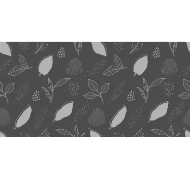 Adesivo per box doccia motivo foglie e frutti - TenStickers