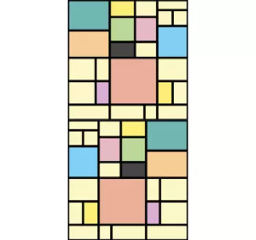 Sticker huawei Blocchi di colore patchwork - TenStickers