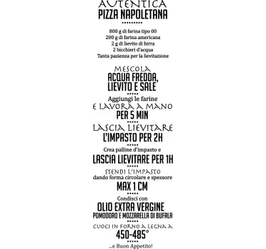 Adesivo cucina vera pizza napoletana - TenStickers