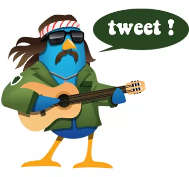 Skin adesiva portatile hippie tweet - TenStickers