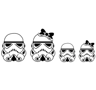 Sticker decorativo famiglia Star Wars - TenStickers