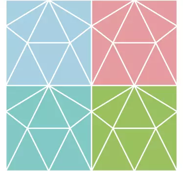 Carta adesiva per mobili motivo geometrico colorato - TenStickers