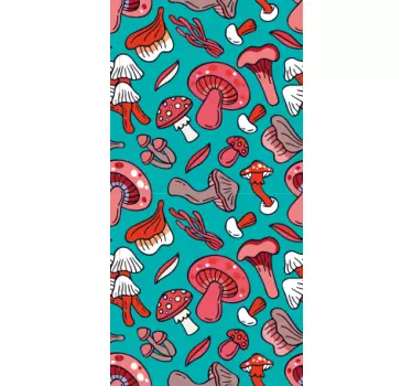 Adesivo Samsung concetto di fungo colorato - TenStickers