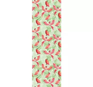 Adesivo per box doccia motivo di uccelli colorati - TenStickers