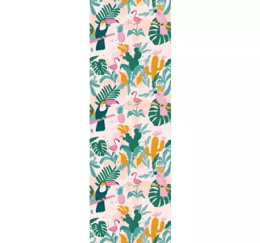 Adesivo per box doccia motivo flora tropicale - TenStickers
