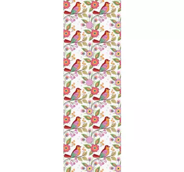 Adesivo per box doccia motivo uccelli colorati - TenStickers