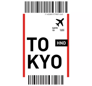 Adesivo Huawei layout del biglietto di tokyo - TenStickers